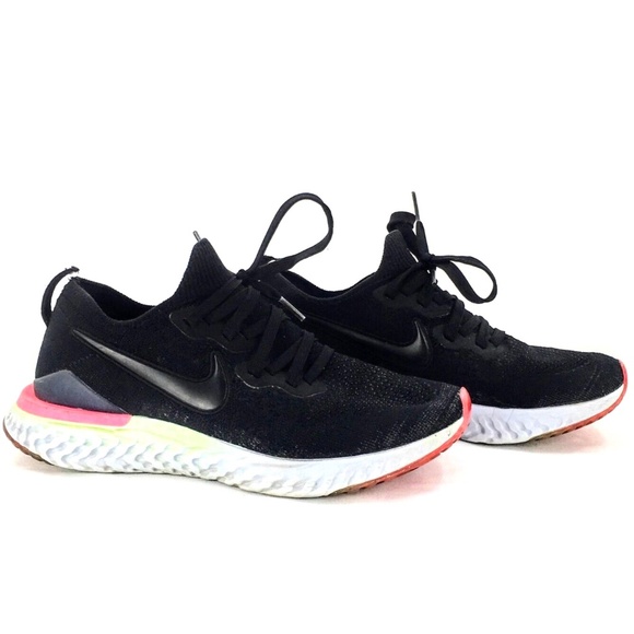Nike | Shoes | Nike Epic React Flyknit 2 Womens Running Shoes Black ...